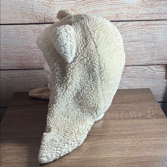 Vintage Cozy Cream Bear Ear  Hat - Picture 2 of 9
